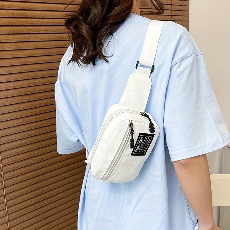 Nylon Mini Chest Bag Zipper Casual Crossbody Mini Bag Phone Storage