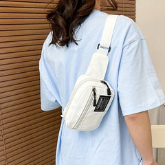 Nylon Mini Chest Bag Zipper Casual Crossbody Mini Bag Phone Storage