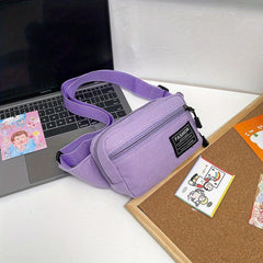 Nylon Mini Chest Bag Zipper Casual Crossbody Mini Bag Phone Storage