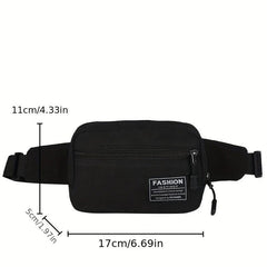 Nylon Mini Chest Bag Zipper Casual Crossbody Mini Bag Phone Storage