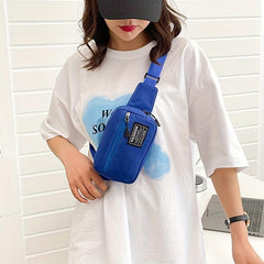 Nylon Mini Chest Bag Zipper Casual Crossbody Mini Bag Phone Storage