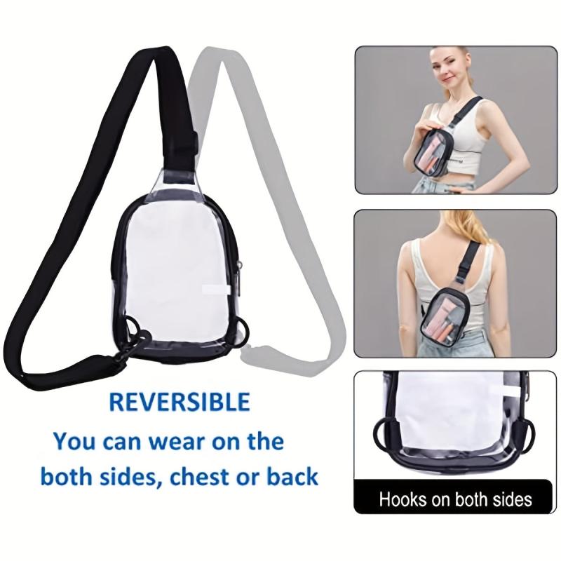 Waterproof Clear Chest Bag PVC Beach Coin Purse Crossbody Bag