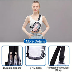 Waterproof Clear Chest Bag PVC Beach Coin Purse Crossbody Bag