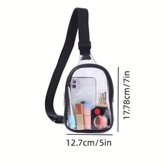 Waterproof Clear Chest Bag PVC Beach Coin Purse Crossbody Bag