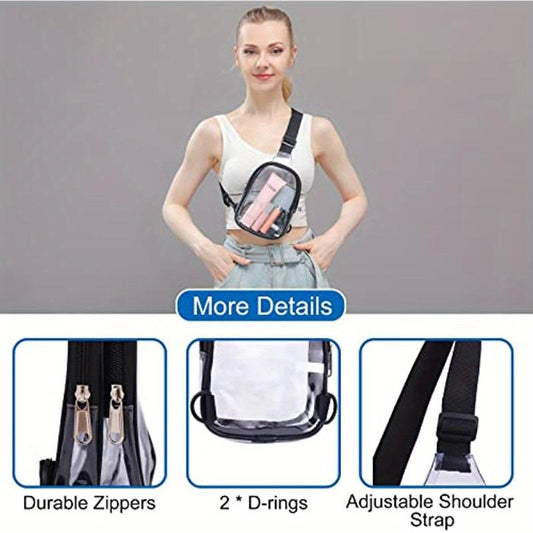 Waterproof Clear Chest Bag PVC Beach Coin Purse Crossbody Bag