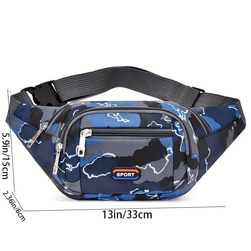 Waterproof Nylon Chest Bag Crossbody Fanny Pack Waist Purse