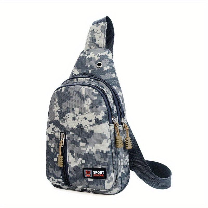 Camouflage Print Chest Bag Sports Fitness Sling Bag