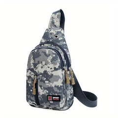Camouflage Print Chest Bag Sports Fitness Sling Bag