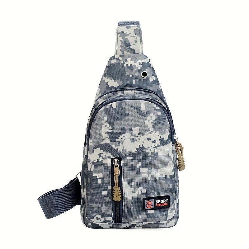 Camouflage Print Chest Bag Sports Fitness Sling Bag
