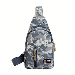 Camouflage Print Chest Bag Sports Fitness Sling Bag