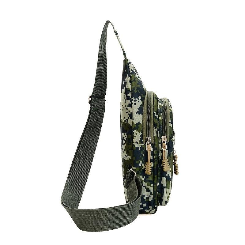 Camouflage Print Chest Bag Sports Fitness Sling Bag