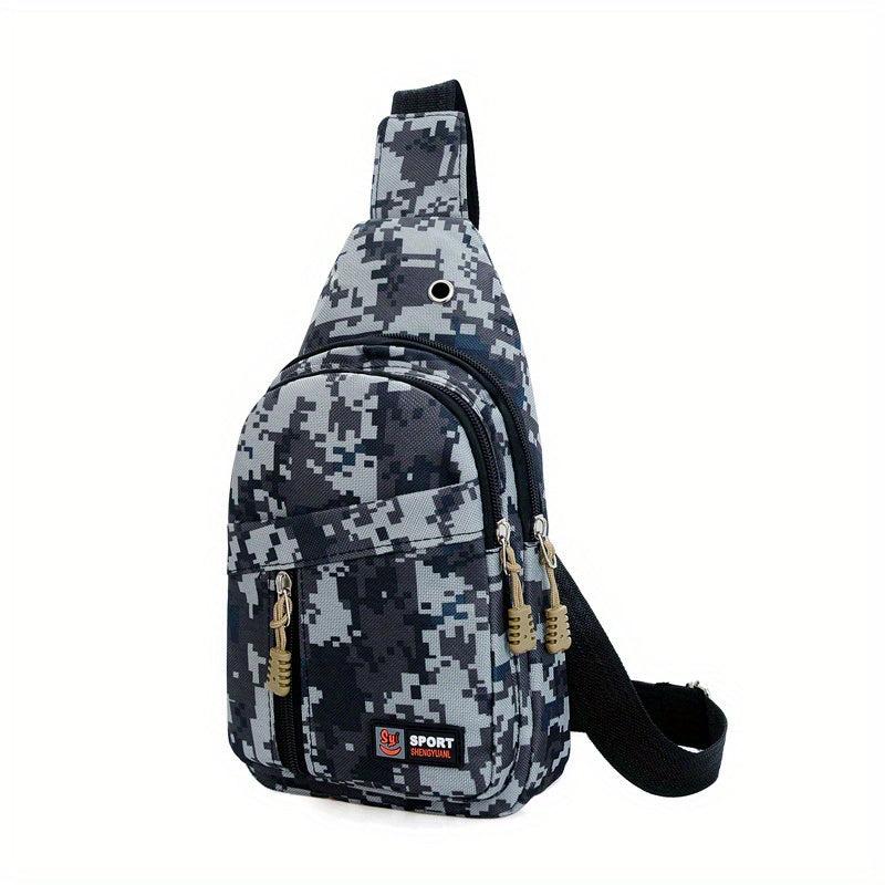 Camouflage Print Chest Bag Sports Fitness Sling Bag