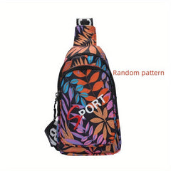 Floral Pattern Crossbody Chest Bag Layer Sling Bag