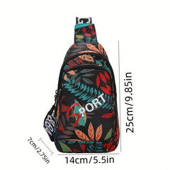 Floral Pattern Crossbody Chest Bag Layer Sling Bag