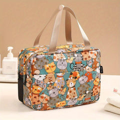 Oxford Buka Cartoon Toiletry Bag - Large Capacity Portable Storage Bag