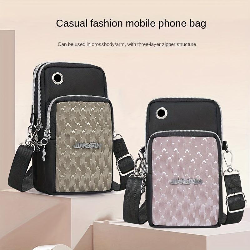 Waterproof Nylon Crossbody Phone Bag for Women
