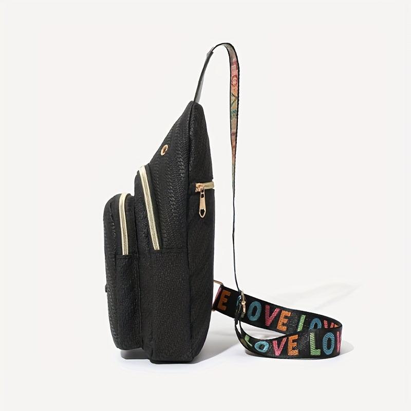 Layer Chest Bag Sports Fitness Crossbody Fanny Pack Outdoor Travel Sling Bag