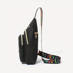 Layer Chest Bag Sports Fitness Crossbody Fanny Pack Outdoor Travel Sling Bag