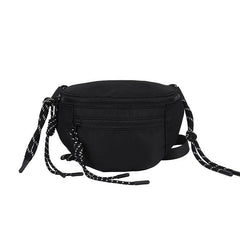 Women's Fanny Solid Adjustable Strap Zipper Fringe Trill Crossbody Bag Waist Bag