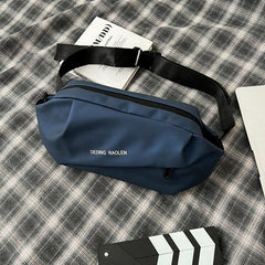 Ladies Casual Fanny Bag Letter Graphic Crossbody Bag