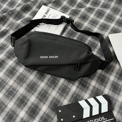 Ladies Casual Fanny Bag Letter Graphic Crossbody Bag