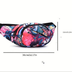 Abstract Pattern Waist Bag for Women