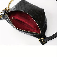 Plaided Chain Underarm Bag PU Leather Crossbody Bag