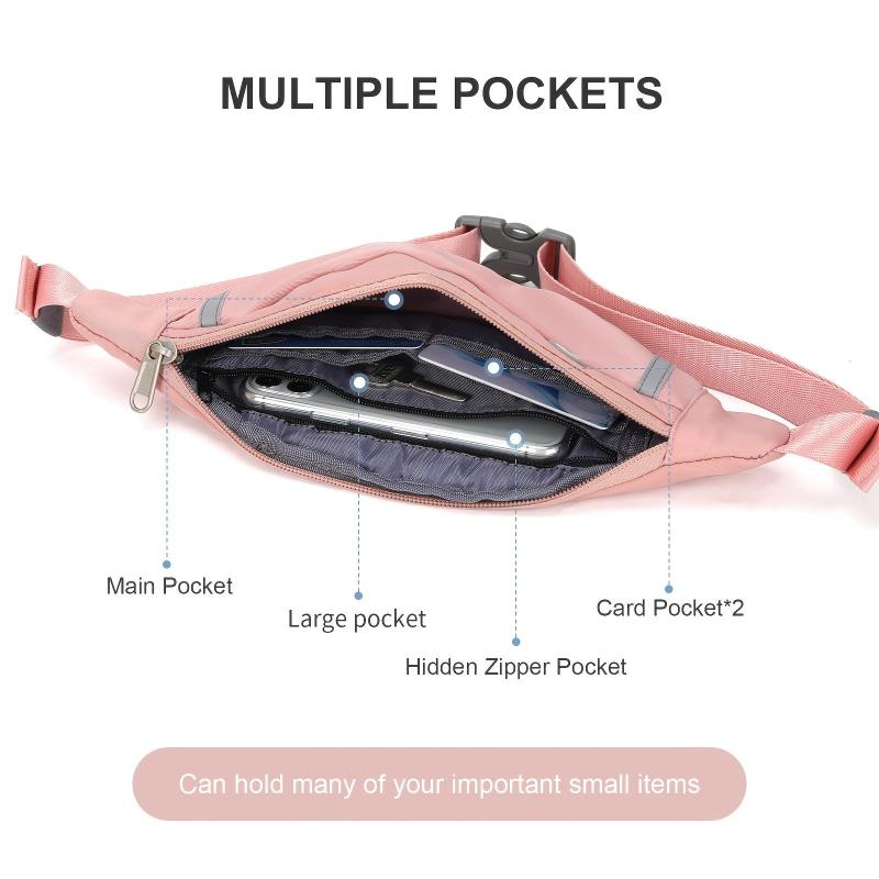 Minimalist Running Waist Zipper Bag Casual Sports Fancy Pack