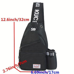 Leaf Print Sling Bag Crossbody Chest Purse for Travel