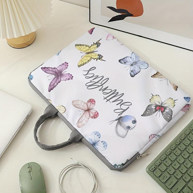 Butterflies Pattern Laptop Bag Soft Case for 38 cm Laptop Computer