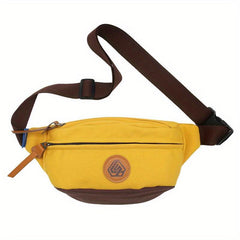 Nylon Block Chest Bag Crossbody Purse for Sports Fitness