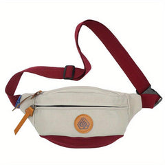 Nylon Block Chest Bag Crossbody Purse for Sports Fitness