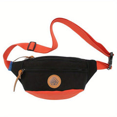Nylon Block Chest Bag Crossbody Purse for Sports Fitness