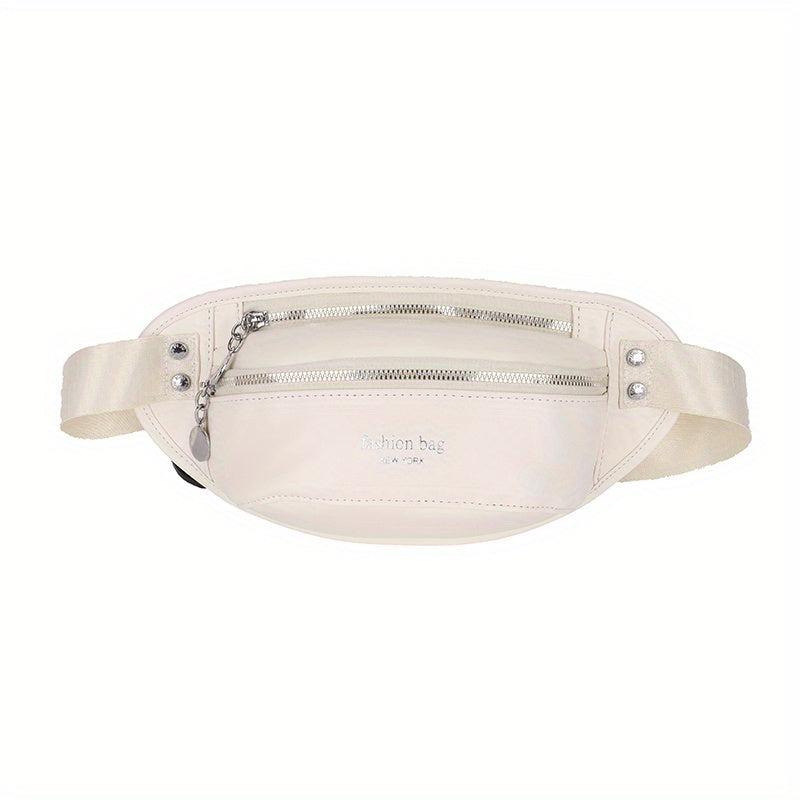 Letter Graphic Waist Bag Crossbody Bag Zipper Purses