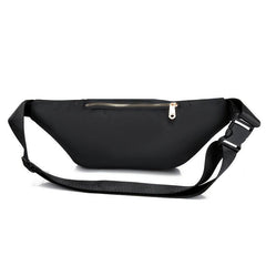 Embroidered Nylon Front Zip Fanny Pack for Women