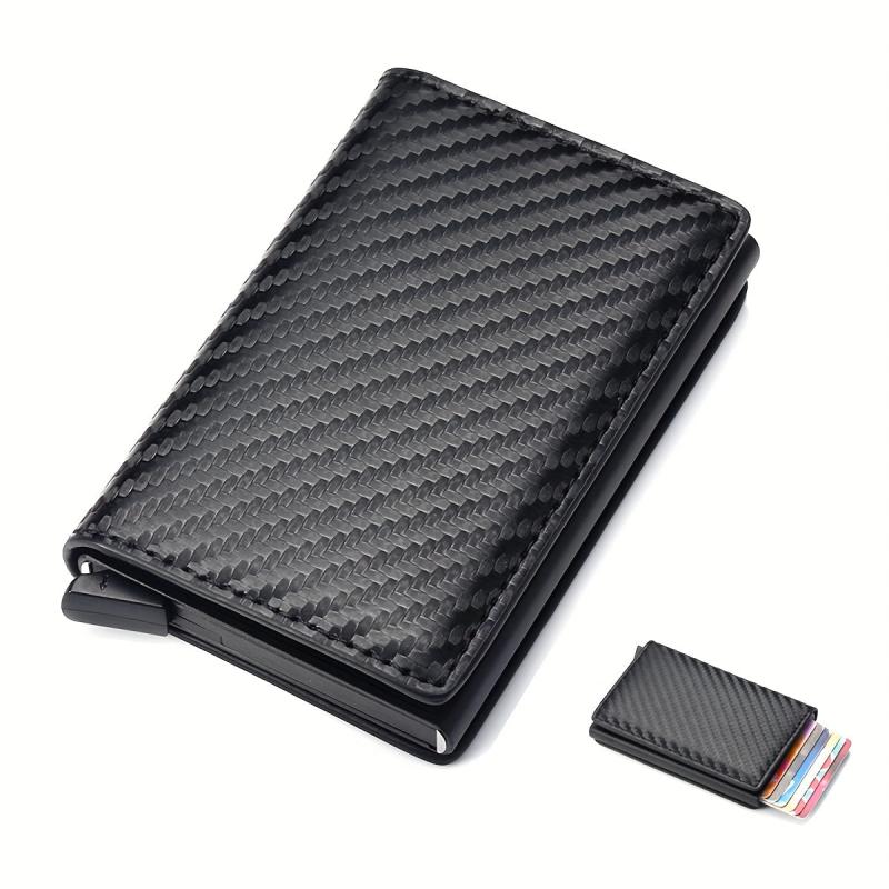 RFID Aluminium Card Holder Men Wallet PU Leather Money Clip