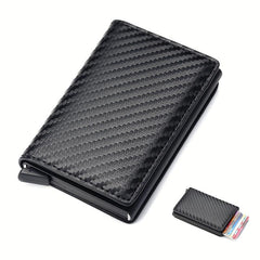 RFID Aluminium Card Holder Men Wallet PU Leather Money Clip