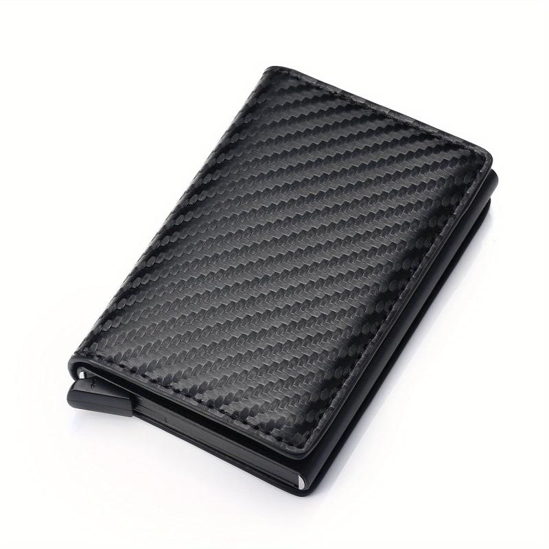 RFID Aluminium Card Holder Men Wallet PU Leather Money Clip