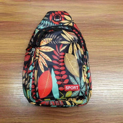 Floral Pattern Chest Bag Sports Gym Sling Bag