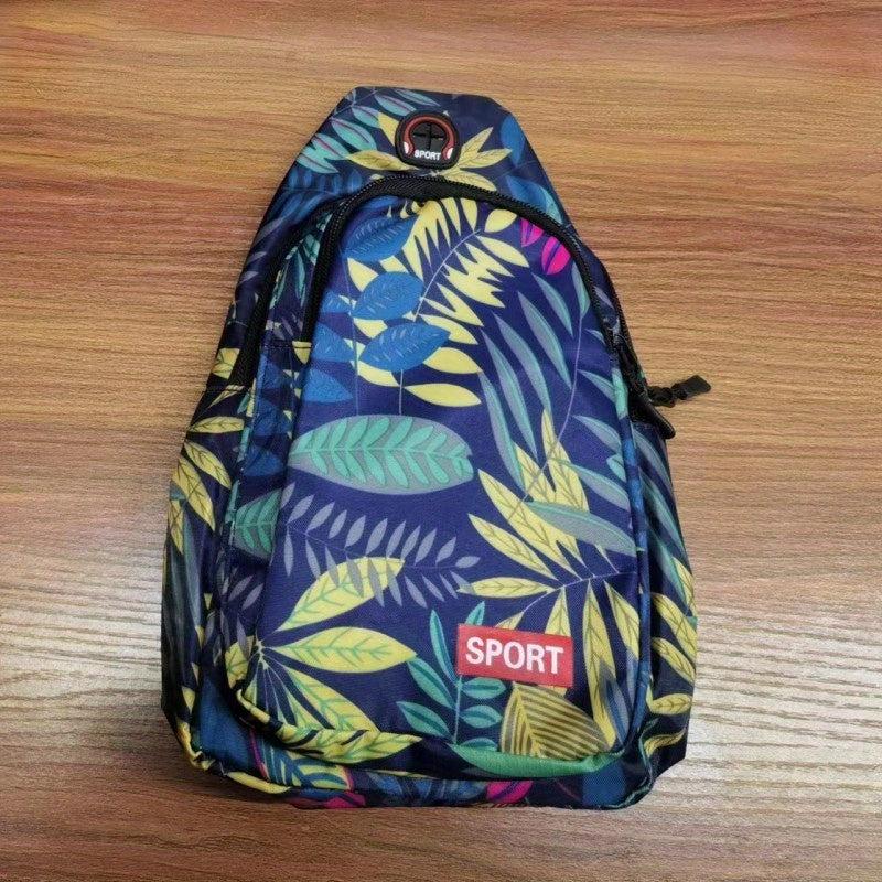 Floral Pattern Chest Bag Sports Gym Sling Bag