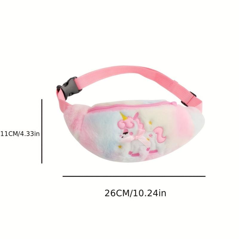 Fluffy Unicorn Chest Bag | Adjustable Strap Fanny Pack