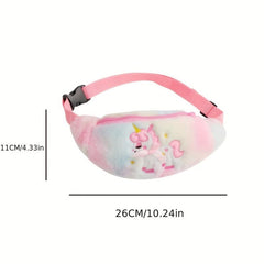Fluffy Unicorn Chest Bag | Adjustable Strap Fanny Pack