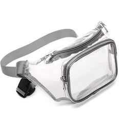 Clear PVC Fanny Pack Zipper Waist Bag Adjustable Strap Women's Chest Bag