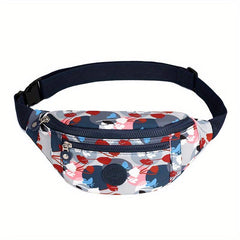 Waterproof Zipper Chest Bag Adjustable Strap Nylon Crossbody Bag