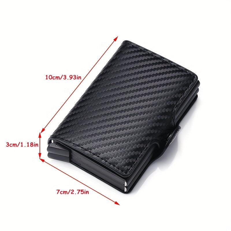 RFID Aluminum Double Deck Buckle Men Card Holder Slim Wallet
