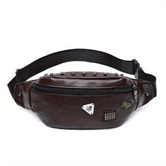 Punk Style Studded Decor Fanny Pack Halloween Skull Ghost Waist Bag