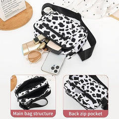 Leopard Cow Print Fanny Pack Waist Bag for Outdoor Sports Running