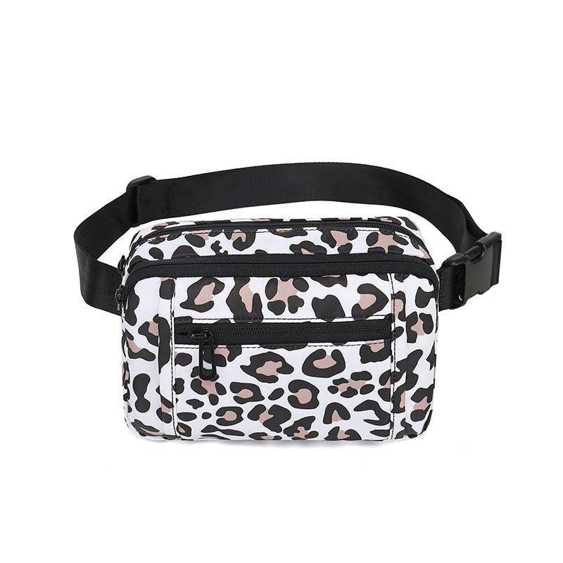 Leopard Cow Print Fanny Pack Waist Bag for Outdoor Sports Running