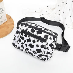 Leopard Cow Print Fanny Pack Waist Bag for Outdoor Sports Running