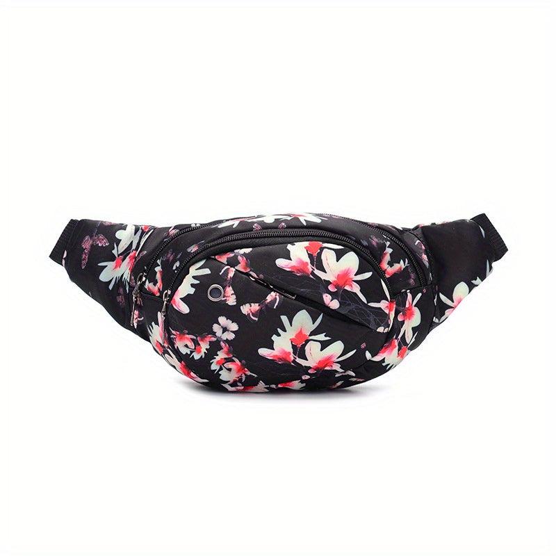 Graffiti Pattern Chest Bag Crossbody Zipper Waist Bag